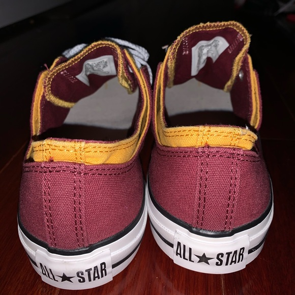 BRAND NEW Converse All Star Yellow & Red Lowtops - Picture 6 of 7